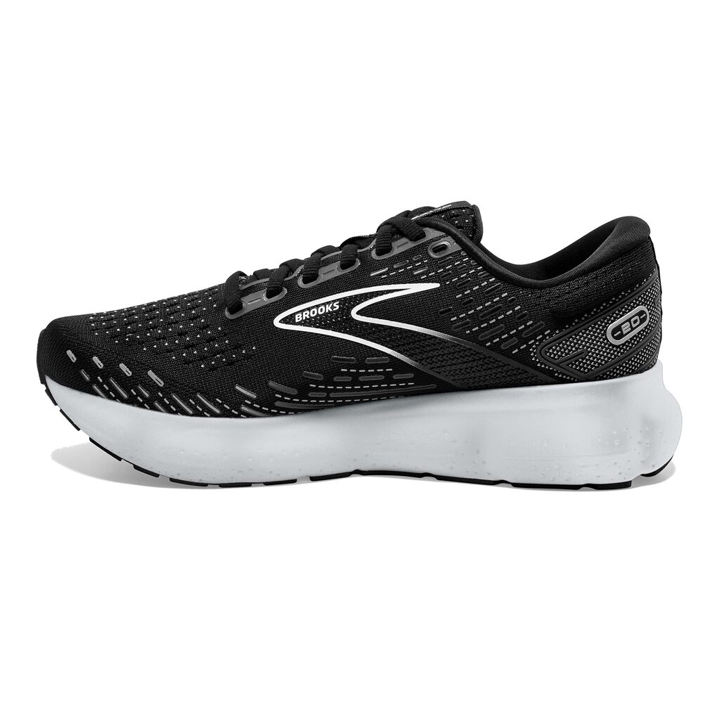 BROOKS WOMEN'S GLYCERIN 20 NEUTRAL RUNNING SHOE - BLACK/WHITE/ALLOY - 9.5 WIDE - Picture 6 of 6